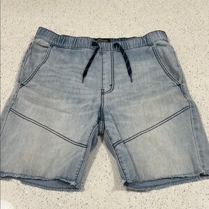 LEVI'S Distressed Stretch Comfort Men's Raw Hem Denim Shorts Size Medium 34”